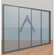 Glas-Windschutzwand / für Gewerbegebrauch