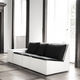 modernes Sofa / Polyurethanschaum / weiß / schwarz