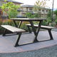 moderner Picknicktisch / Aluminium / Recyclingkunststoff / rechteckig