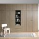 moderner Kleiderschrank / lackiertes Holz / mit Schwingtür