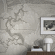 moderne Tapete / Naturmotiv / grün / beige