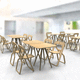 moderner Bistrotisch / Holz / Gestell aus Holz / quadratisch