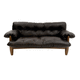 klassisches Sofa / Leder / braun / grau