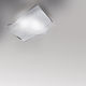 moderne Deckenleuchte / Milchglas / aus verchromtem Metall / Halogen