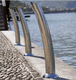 moderner Leuchtpoller / Edelstahl / LED / IP66