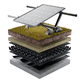 Gründach mit Solarpaneel / extensiv / für Schrägdach / für Flachdach