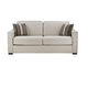 Ecksofa / Bett / beige / Stoff