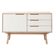 modernes Sideboard / Eiche / Nussbaum / weiß