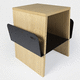 Beistelltisch / minimalistisches Design / Eiche / Holzfurnier / MDF
