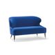 klassisches Sofa / Stoff / blau / Zweisitzer