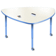 moderner Tisch / Laminat / Gestell aus Metall / rechteckig