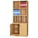 hoher Aktenschrank / Holz / modern