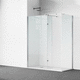 Aluminium-Duschkabine / Hartglas / stationär / für Eckeinbau