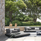 Garten-Bett / Doppelbett / modern / Polster / Stoff