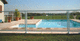 Schutzabsperrung / feststehend / Glas / für Pool