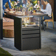 Holz-Gartengrill / mobil / Metall / Beton