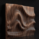 Sperrholz-Dekorplatte / wandmontiert / 3D / Relief