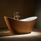 ovale Badewanne / freistehend / für Wohnungen / Acryl
