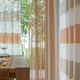 Streifenmuster-Gardine / Polyester / waschbar / Webware