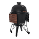 Holzkohle-Gartengrill / für professionellen Einsatz / auf Rollen / Holz