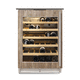 Service-Weinkühlschrank / Einbau / Edelstahl / Holz