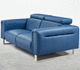 modernes Sofa / Stoff / Leder / mit Armlehnen