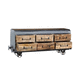 Vintage-Kommode / Holz / Metall / rechteckig