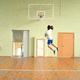 Basketball-Zielbrett / galvanisiertem Stahl / rechteckig / weiß / farblos