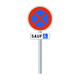 bodenstehendes Verkehrsschild