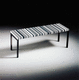 moderne Bank / Stahl / Mineralwerkstoff