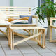 moderner Beistelltisch / Holz / Gestell aus Holz / rechteckig