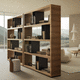 Modul-Bücherregal / Trennwand / modern / für Bibliotheken