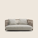 modernes Sofa / Stoff / Leder / Polyurethanschaum