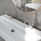 Einhebelmischer für Waschbecken / Einbau / Edelstahl / für Badezimmer