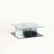 moderner Couchtisch / Hartglas / Gestell aus Hartglas / Gestell aus lackiertem Glas