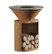 Garten-Feuerstelle / Holz / COR-TEN®-Stahl / oval / Rostoptik