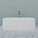 ovale Badewanne / freistehend / Verbundwerkstoff / modern