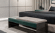 moderner Bettbank / Metall / Leder / Marmor