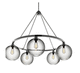moderner Kronleuchter / Glas / mit Glühlampe