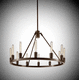 moderner Kronleuchter / Metall / mit Glühlampe