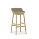 moderner Barhocker / Leder / Stoff / Polypropylen