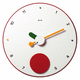 moderne Uhr / wandmontiert / Analog / für Büro