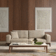 Modulsofa / modern / Stoff / Nussbaum