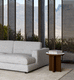 moderner Beistelltisch / MDF / Marmor / Gestell aus MDF