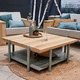 moderner Couchtisch / Esche / Gestell aus lackiertem Holz / quadratisch