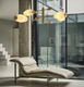 moderner Kronleuchter / Opalglas / Messing / Bronze