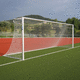 Aluminium-Fußballtor / in Bodenhülsen / weiß / gestrichen