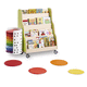 Bücherregal mit Rollen / modern / für Schulen / melaminbeschichtet