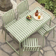 Design-Esstisch / Aluminium / Gestell aus Aluminium / rechteckig