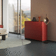 moderne Kommode / lackiertes Holz / lackiertes Glas / rechteckig